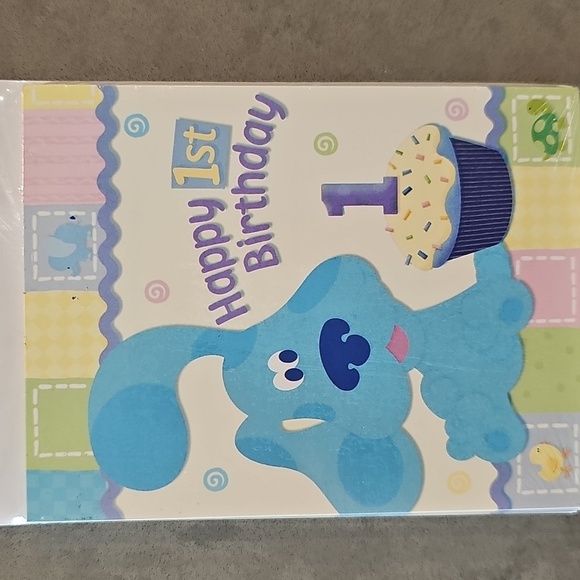 Vintage Y2K Baby Blues Clues 1st Birthday Invitations - Picture 2 of 8